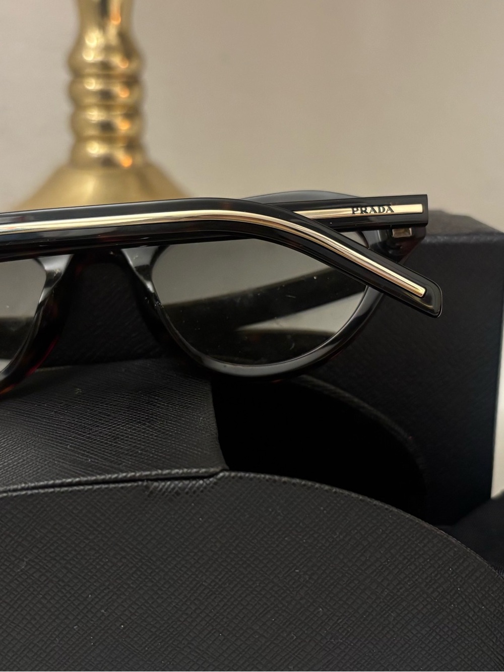 Prada Tortoiseshell Sunglasses with Light Brown Lenses - Picture 3 of 7